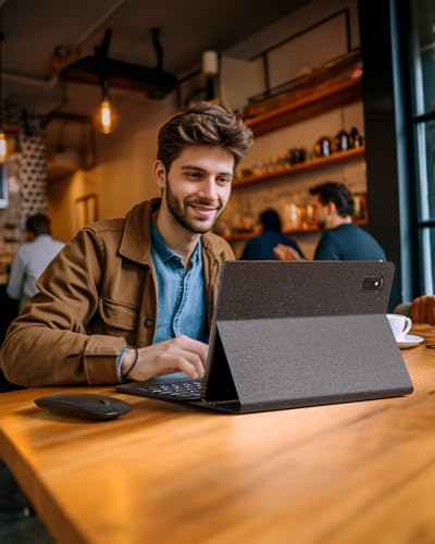 Image of 10.4 inch Tablet Android 13 Tablet with Keyboard Case Mouse Stylus 2 in 1 Tablets Set 16GB+128GB 1TB Expandable Tableta PC 10.4 inch 2K HD Large Screen 7580mAh Battery 5G-Wifi WiFi6 Bluetooth GPS Tableta