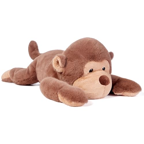 Riverwar Large Weighted Monkey Stuffed Animal, 27" Big Soft Plush Toy,3.3lb Giant Cute Cuddly Gift for Babies, Boys, Girls,Girlfriend on Christmas, Valentine's Day
