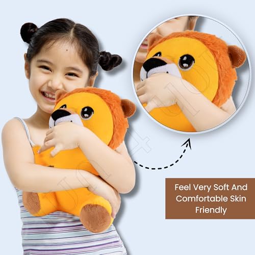 Image of Fun4you Lion Plush Toy - Soft Stuffed Animal for Kids, Adorable Lion Stuffed Toy, Cuddly and Lightweight, Perfect for Gifting, Baby Boys & Girls (Yellow, 25 cm)