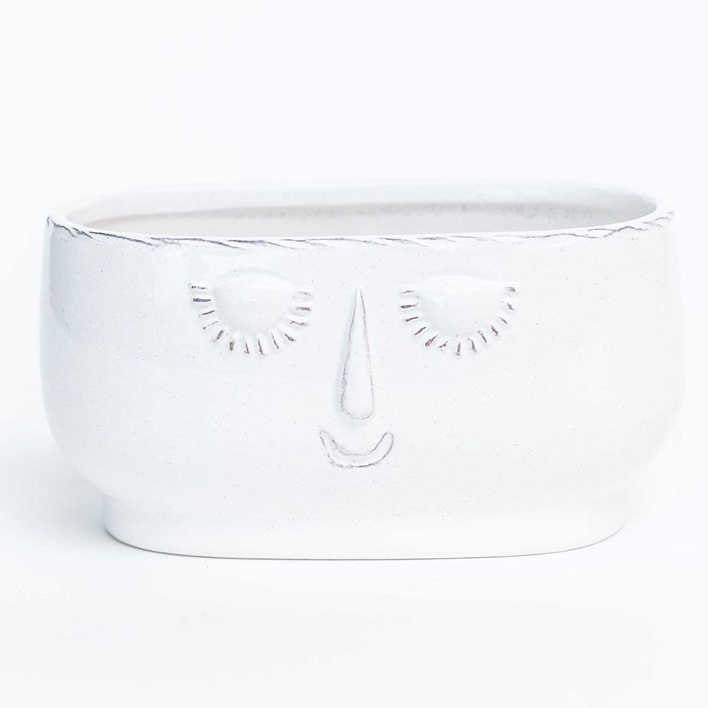 212 Main AI-CE17-116 B Cream Glazed Serene Face Planter