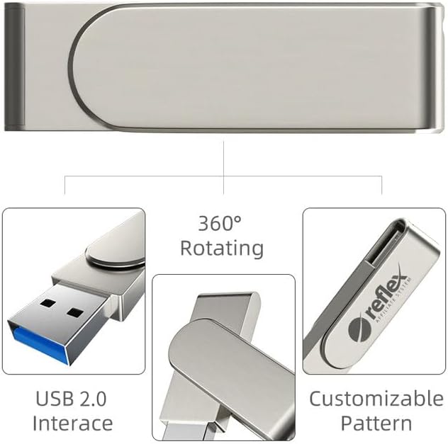 Miniatura 3 de Bilious USB Thumb Drive 2.0 portátil diseño de llavero USB Stick, disco de memoria de estilo metal, unidad de bolígrafo impermeable para