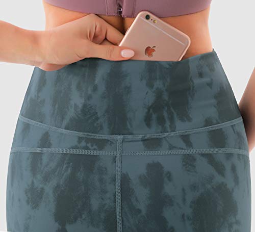 Joyspels Yoga Pants For Women Printed Workout Exercise Leggings With Pockets High Waisted Tummy Control Athletic Running Spandex Leggings (Blue, L) #TOP5