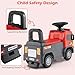Licensed Scania Ride on Push Car by INFANS with 3 Sound Effects, Storage, Toddler Sliding Fire Fighting Truck, Red