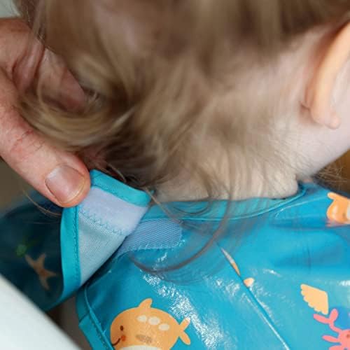 Bibetta Wipeezee XL Coverall Weaning Bib - Baby Bib with Sleeves - Wipe Clean Coverall Bib for Baby and Highchair Baby Led Weaning Unisex for Babies and Toddlers 6 Months +