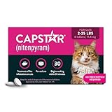 Capstar (nitenpyram) Cat Flea Treatment, Fast-Acting Oral Flea Treatment for Cats 2-25 lbs, Vet-Recommended Medication Tablets Start Killing in 30 Minutes, 6 Doses