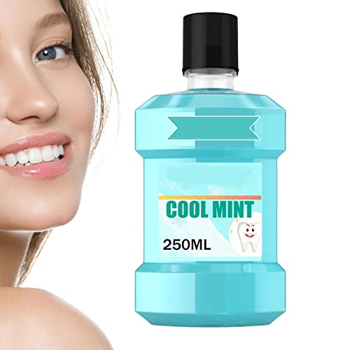 Colutório para adultos | Colutório sem álcool com menta fresco 250 ml | Enxaguante bucal para boca s