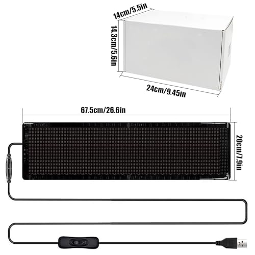 Letrero LED Devil Eyes para Camiones y Coches de 32x128 Píxeles 20x67.5 cm 3