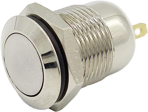 Interrupteur bouton poussoir 12mm étanche en acier inoxydable pour voiture et klaxon