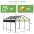 Devoko 10x15 FT Metal Carport, Heavy Duty Car Canopy with Galvanized Steel Roof, Reinforced Base Frame, All-Weather Garage, Outdoor Shelter for Cars, Trucks, Boats, Tractors & RV (Black)