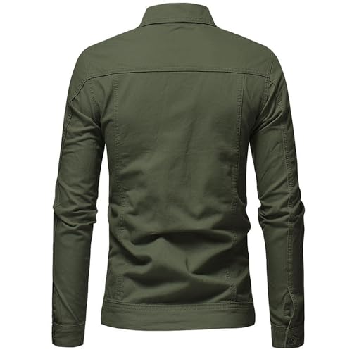 Men Slim Fit Button Denim Jacket Washed Classic Casual Trucker Coat Pocket Field Shirt Jean Jackets2