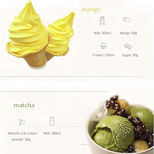Softeismaschine kompakte tragbare Eismaschine halbautomatische 1000ML Frucht Dessert Joghurt Kegel Eiscreme Maker für Home DIY Küche – Bild 7
