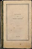 OPERE. VOL 3. PIETRO GIORDANI. AUTOEDITATO, ITALIA, 1837.