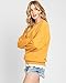 Urban Look Women's Fashion Fleece Sweatshirts (B Mustard, Large)