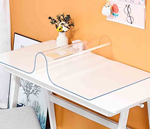 Clear Plastic Tablecloth 100% Waterproof Oil-Proof Spill-Proof Vinyl PVC Table Cloth, Wipeable Rectangle Tablecloth Protector for Dining Table, Outdoor and Indoor Uses, Clear (54x88 inch,Clear)