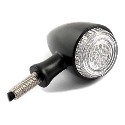 Intermitentes de moto traseros homologados Bullet LED Colorado 3 en 1 Combo, luces de posición negras. Faros para Café Racer Scrambler Bobber Custom Chopper Harley Davidson Sportster Dyna 883 1200 XL Iron Nightster Forty Eight Seventy Two Super Low Glide
