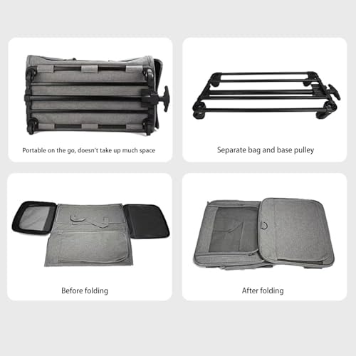 BAMFY Dobrável Carrinho De Passeio Pet Para 2 Cães E Gatos Médios E Pequenos, Carro Pet Para Caes Po