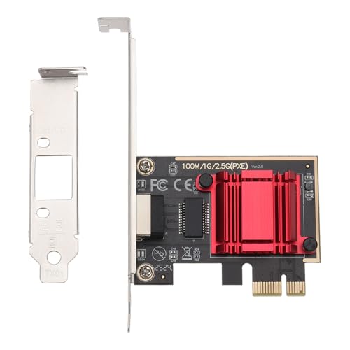 Create idea 1 Juego de Adaptador de Red PCIe Base-T RTL8125B de 2,5 G Tarjeta Ethernet Gigabit Express de 2500/1000/100 Mbps Controlador LAN RJ45 Compatible con PXE