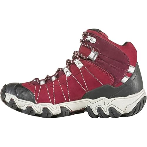 Oboz Women's Bridger Mid B-DRY Hiking Boot, Rio Red, 9 Wide