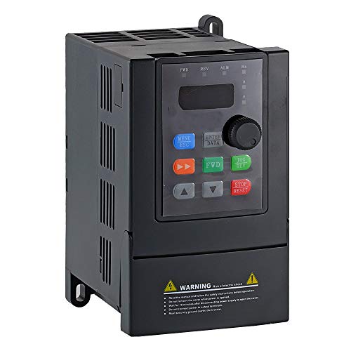 ATO 1 hp 0.75kW VFD, Single Phase to Three Phase VFD Variable Frequency Drive for AC Motor Speed Controls