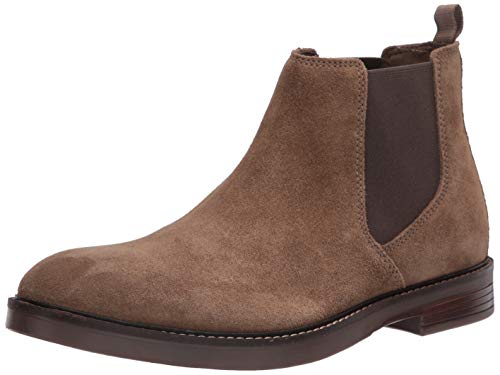 Clarks Men's Paulson Up Chelsea Boot, Olive Suede, 105 M US