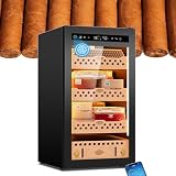 Thermostatischer Kühlhumidorschrank, Elektrischer Zigarrenschrank, Mit Temperatur- Und Feuchtigkeitsregelung Zigarrenhumidor, Für Büros/Wohnzimmer/Geschäfte/Zigarrenbars,95C