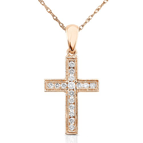 Kobelli cross pendant with diamonds