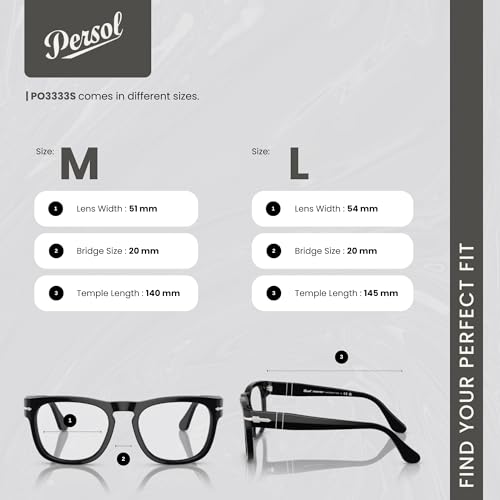 Persol Elio PO3333S Transitions 8 Square Sunglasses for Men for Women+BUNDLE with ACCESSORY EYEWEAR KIT4