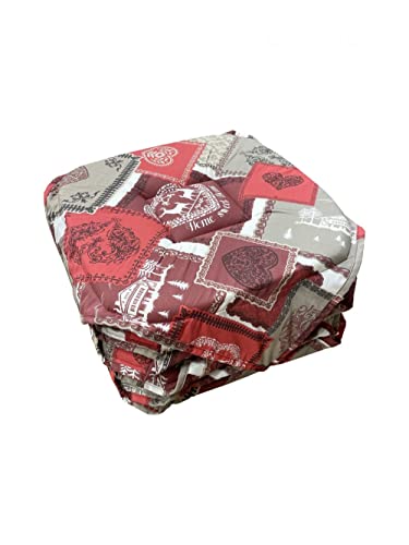 Lot de 6 Galettes de Chaise - Chalet Rouge Cover