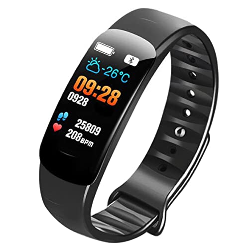 SWEETBIUTI Smart Watch for Men Mujeres Presión Arterial Detección de frecuencia cardíaca Smart Fitness Watch Sports Actividad Deportiva Minilla de Pulsera Negra Smartwatch.