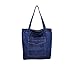 Kakiyi Donna borsa di tela denim di grande capienza Shopping Tote Shoulder Bag Student Book Schoolbag