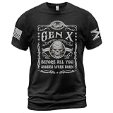 CHIARA CONTI11 Gen X The Badass Generation Tshirts, Gen X T Shirt Women, Genx T Shirt Men, Sissy Shirts 1 (Black-2XL)