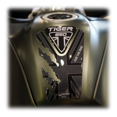 labelbike - Autocollant 3D Moto Réservoir Protection et Décoration en Résine Compatible avec Triumph Tiger 850 Sport 2021-2025