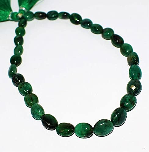 Perles émeraude forme ovale lisse LKBEADS pour enfilage