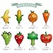 GIHOO 8pcs Fruit & Vegetable Aluminum Foil Balloons for Birthday Decoration - Helium Balloon for Summer Wedding Baby Shower Party Supplies