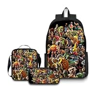 Sac à Dos Tralalero-Tralala Brainrot - Dimensions 42x30,5cm, Tissu Oxford Résistant, Poche Ordinateur - Pour école, Voyage, Quotidien - 2