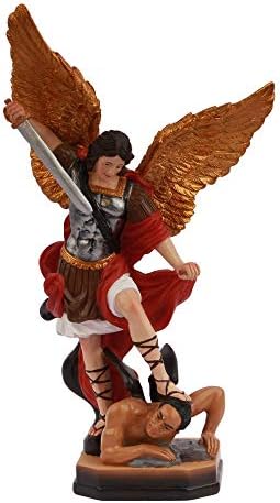 Saint Michael The Archangel Colored Catholic Religious Gift Resin 8 Inch Statue Figurine