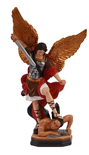 Saint Michael The Archangel Colored Catholic Religious Gift Resin 8 Inch Statue Figurine #TOP1