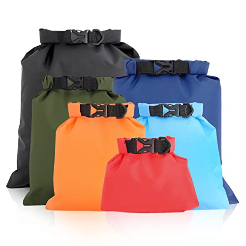 SUNLYTOUR Sacs étanches de qualité supérieure, Ensemble de 6 Sacs de canoë étanches légers pour Rafting, randonnée, Camping, Voyage