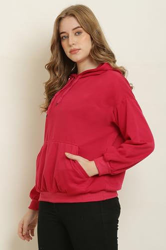 Image of CANIDAE Women's Sweatshirt & Hoodies, Fleece Material Full Sleeves, Women Winter Wear, Hooded Neck Regular Fit Long Sleeve Womens Sweatshirt || Small to 12XL || Plus Sizes ||