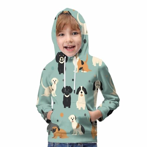 Sweat à capuche chien imprimé en 3D pull idéal comme cadeau enfant 8-10Y - 5