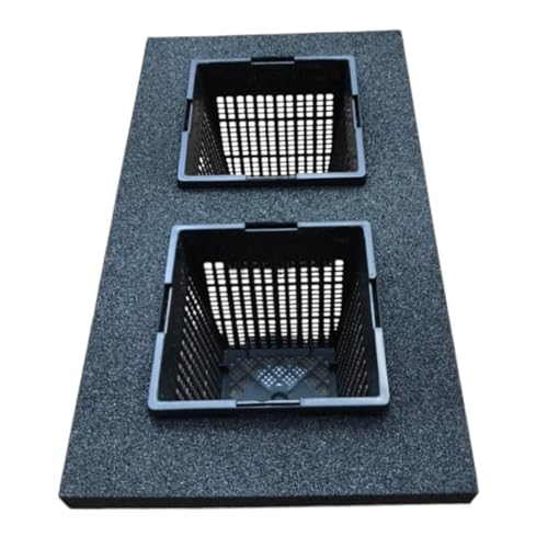 Filter Foams Ltd Floating Pond Planter with 2 Baskets, 11cm square pots FLOAT size 32cm x 18cm x 3cm Approx