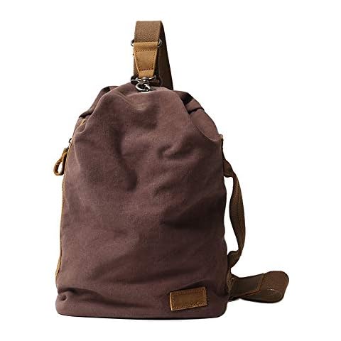 Neuleben Vintage Sling Backpack Shoulder Backpack Canvas Daypack Chest Bag Retro Shoulder Bag Small Women Men for Travel Outdoor Sports Leisure Cover