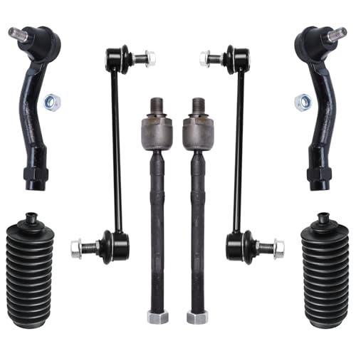 Image of Detroit Axle - Front 10pc Struts Kit for 05-09 Hyundai Tucson, 05-10 Kia Sportage, Struts & Coil Spring Tie Rods Sway Bars Boots 2005 2006 2007 2008 2009 2010 Replacement Suspension