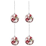 4PCS Christmas Tree 6cm Ball Bauble Hanging Home Party Ornament Decor Mini Foam Balls for Christmas