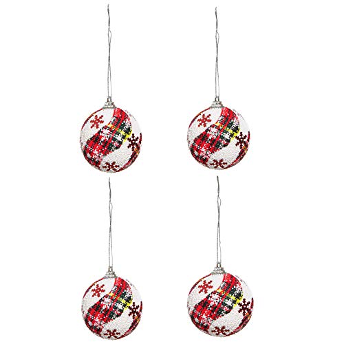 4Pcs Christmas Tree 6Cm Ball Bauble Hanging Home Party Ornament Decor Mini Foam Balls For Christmas #TOP4