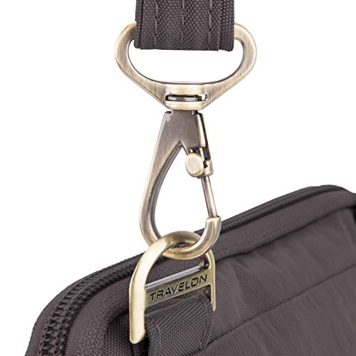 Travelon Anti-Theft Signature Quilted Slim Pouch, Smoke #TOP6