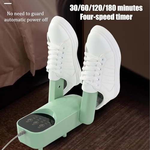 Laarzendroger voor werklaarzen, laarzendroger, handschoendroger, laarzenwarmers/droger, multifunctionele opvouwbare timerdroger, intrekbare luchtuitlaat, slim paneel - voor werklaarzen, green - Image 6