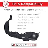 AlveyTech Osłona łańcucha - pasuje do golarki E100/E125 (wersje 33+), E100 Glow (wersje 1-46+), E150 (wersje 18+), E175 (wersje 26+) i eSpark, plastikowa osłona prowadnicy skutera elektrycznego
