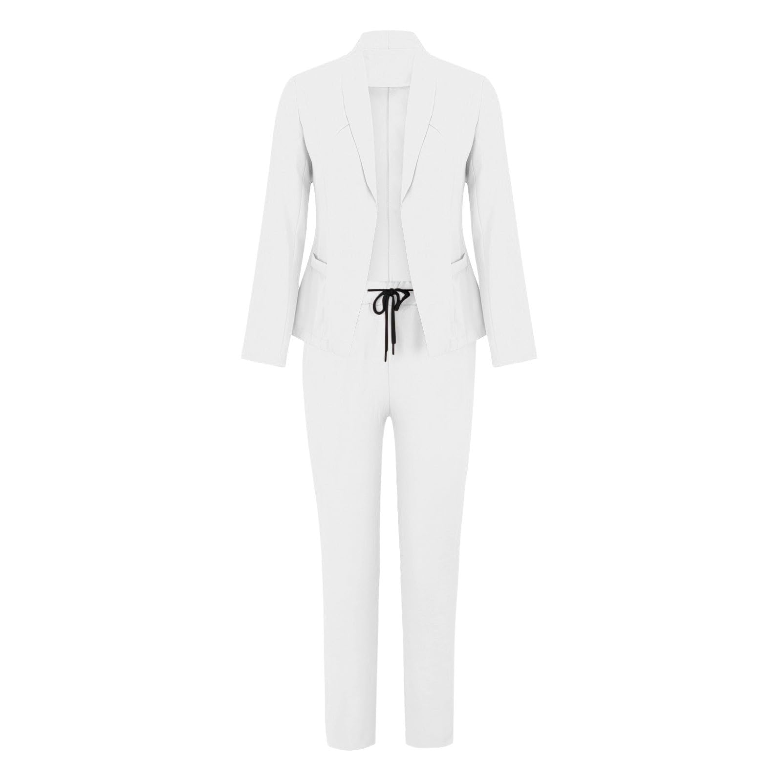Generico Tailleur Mujer Elegantes Invierno Completo Con Revers Y Botones Slim Fit Set Trabajo Curvy Mangas Largas Pantalones Y Chaqueta Ropa Ligera Para Negocios Ocasiones Formales Y Oficina