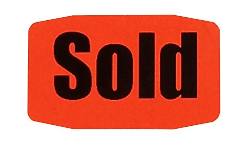 Autocollants vendus rouge fluo pour marquer vos produits réservés et organiser votre stock